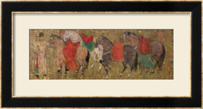 A Groom With Horses by Han Gan Pricing Limited Edition Print image