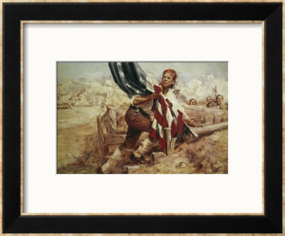 Sgt William Jasper Replacing The Flag (Cont) by Frederick Coffay Yohn Pricing Limited Edition Print image