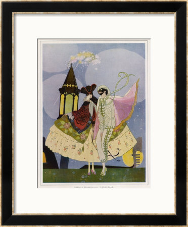 Venice, Carnival Characters by Umberto Brunelleschi Pricing Limited Edition Print image