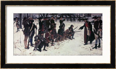 Baron Von Steuben Drilling Troops At Valley Forge by Edwin Austin Abbey Pricing Limited Edition Print image