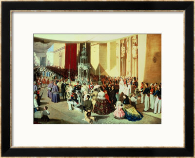Procession Of Corpus Christi In Seville by Manuel Cabral Aguado Y Bejarano Pricing Limited Edition Print image