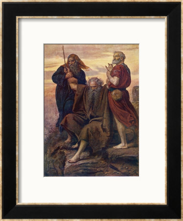 The Israelites Are Enabled To Defeat The Amalekites Because Moses Arms Are Held Up By Aaron And Hur by John Everett Millais Pricing Limited Edition Print image