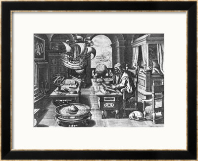 Flavio Gioia Of Amalfi Discovering The Power Of The Lodestone, Plate 3 From Nova Reperta by Jan Van Der Straet Pricing Limited Edition Print image