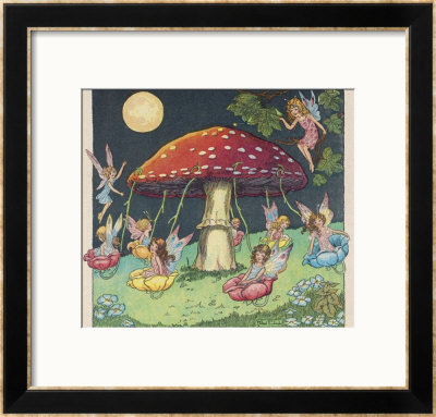 Fairies At Play, A Toadstool Makes A Convenient Merry-Go- Round by Mildred Entwhistle Pricing Limited Edition Print image