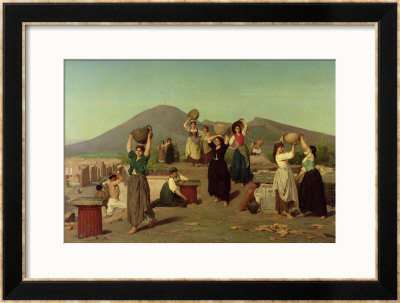 The Excavations At Pompeii, 1865 by Edouard Alexandre Sain Pricing Limited Edition Print image