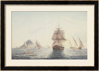 Gibraltar: H.M.S. Sirius Sailing Off by John Thomas Serres Pricing Limited Edition Print image