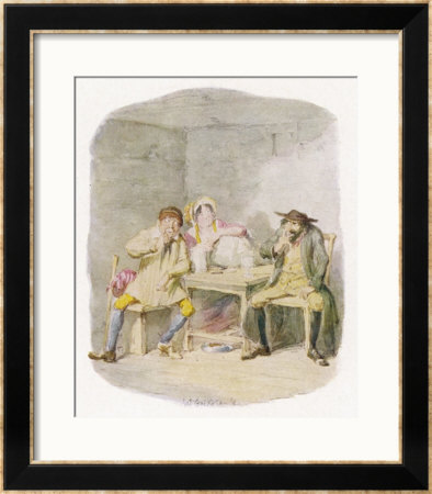Oliver Twist: Fagin And Bolter by George Cruikshank Pricing Limited Edition Print image