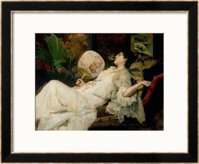 Young Woman Smoking, 1894 by Francisco Masriera Y Manovens Pricing Limited Edition Print image