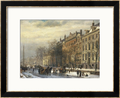 View On The Herengracht Along The Amstel At Amsterdam by Cornelis Springer Pricing Limited Edition Print image