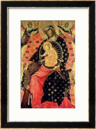 Madonna And Child Enthroned With Two Devout People by Paolo Veneziano Pricing Limited Edition Print image