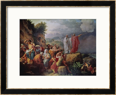 Moses Divides The Waters Of The Red Sea by Christopher Eckersberg Pricing Limited Edition Print image