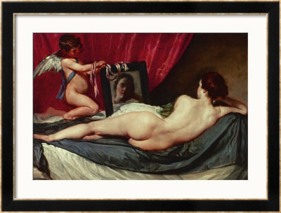 Venus And Cupid (Venus Of The Mirror Or Rockeby Venus) by Diego Velazquez Pricing Limited Edition Print image