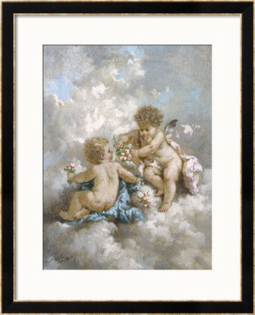 Cherubs Making Posies by Charles Lutyens Pricing Limited Edition Print image