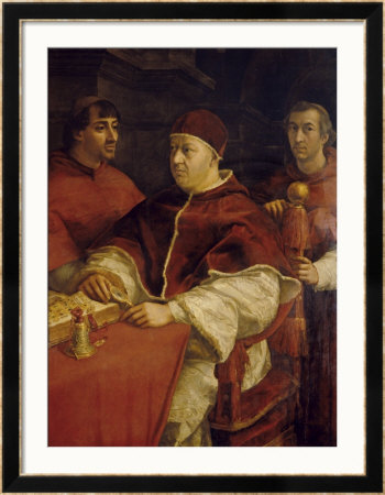 Giulio De' Medici And Pope Leo X And Cardinals by Raphael Pricing Limited Edition Print image