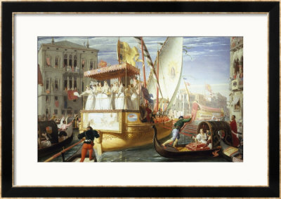 The Brides Of Venice Being Taken To The Wedding, C.1528 by John Rogers Herbert Pricing Limited Edition Print image