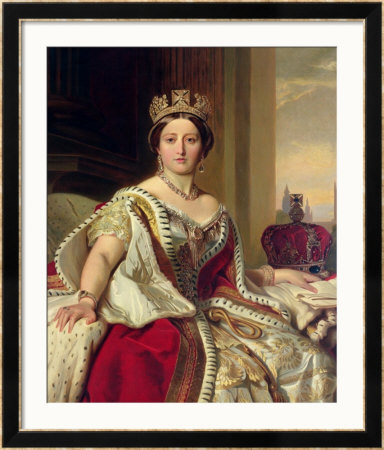 Portrait Of Queen Victoria 1859 by Franz Xavier Winterhalter Pricing Limited Edition Print image
