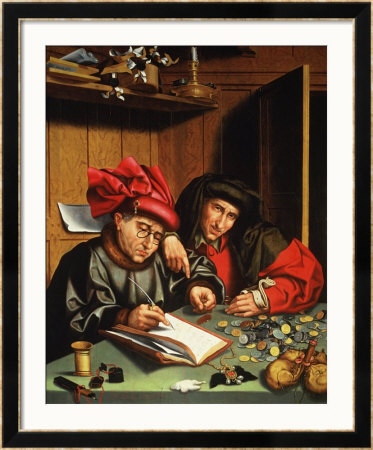 The Money Lenders by Quentin Metsys Pricing Limited Edition Print image