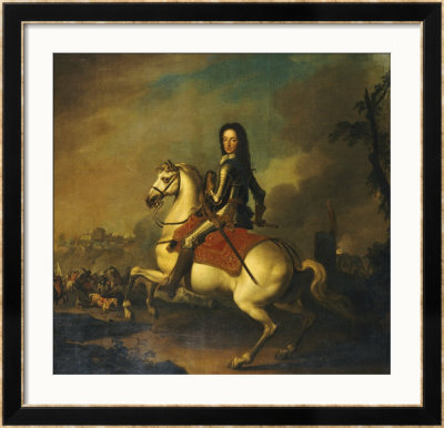 Portrait Of King William Iii, Full Length In Armour, Holding A Baton by Jan Wyck Pricing Limited Edition Print image