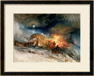 Travellers In A Snowdrift by William Turner Pricing Limited Edition Print image