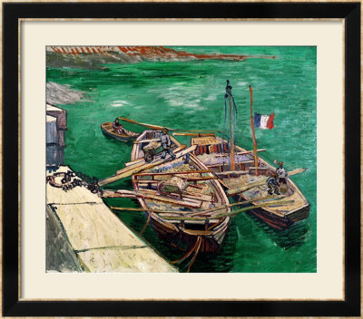 Landing Stage With Boats, C.1888 by Vincent Van Gogh Pricing Limited Edition Print image