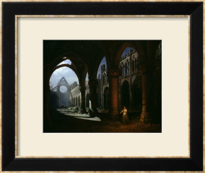 Interior Of An Abbey In Ruins, 1848 by Hippolyte Victor Valentin Sebron Pricing Limited Edition Print image