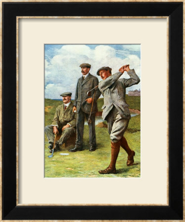 (Ltor) John Henry Taylor (1871-1963), James Braid (1870-1950), And Harry Vardon (1870-1937) by Clement Flower Pricing Limited Edition Print image