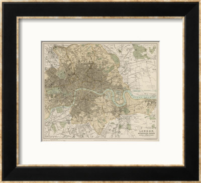 Map Of London And Its Suburbs by J. Bartholomew Pricing Limited Edition Print image