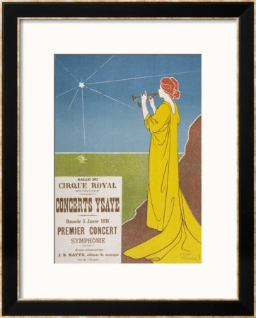 Poster For A Classical Music Concert Starring The Belgian Violinist And Composer Eugene Ysaye by H. Meunier Pricing Limited Edition Print image