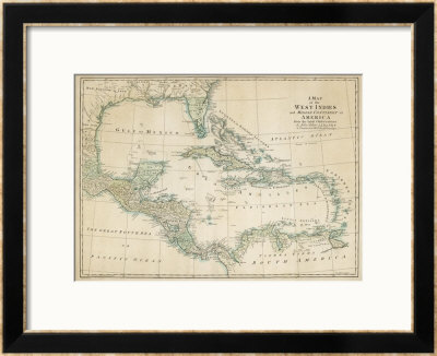 The Caribbean With The West Indies And The Coasts Of The United States And The Spanish Possessions by John Blair Pricing Limited Edition Print image