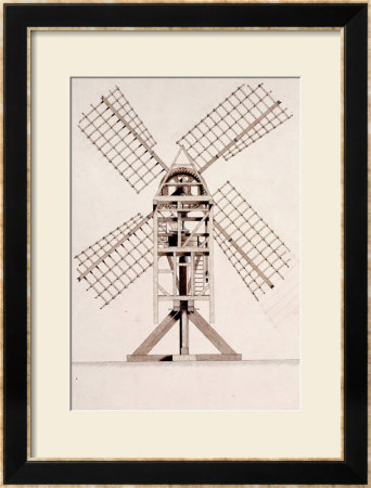 Drawings For Windmills, Dated 1814-17 by John Farey Pricing Limited Edition Print image
