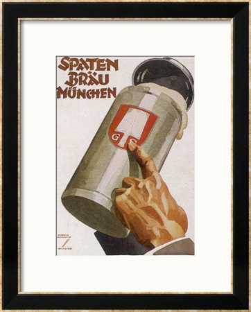 Raising A Seidel Of Frothy Spaten-Brau by Ludwig Hohlwein Pricing Limited Edition Print image