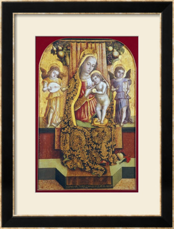 The Madonna And Child Enthroned With Music-Making Angels by Vittore Crivelli Pricing Limited Edition Print image