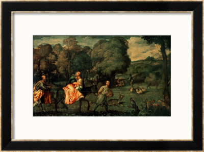 The Flight Into Egypt, 1500S by Titian (Tiziano Vecelli) Pricing Limited Edition Print image