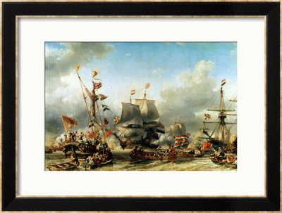 The Embarkation Of The De Ruyter And The De Witt Off Texel In 1667, 1850-51 by Louis Eugene Gabriel Isabey Pricing Limited Edition Print image