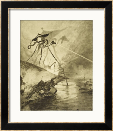 The War Of The Worlds, The Martian Fighting-Machines In The Thames Valley by Henrique Alvim Correa Pricing Limited Edition Print image