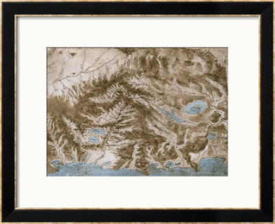 Chorographical Map Of Tuscany And The Neighboring Regions by Leonardo Da Vinci Pricing Limited Edition Print image
