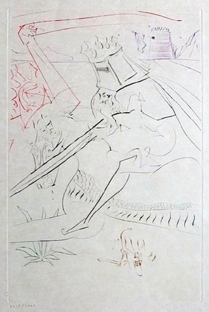 Quete Du Graal : Chevaiier Noir by Salvador Dali Pricing Limited Edition Print image