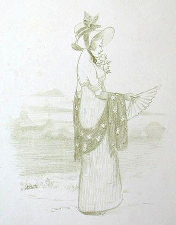 Elégante by Adolphe Willette Pricing Limited Edition Print image