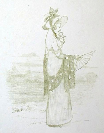 Elegante by Adolphe Willette Pricing Limited Edition Print image