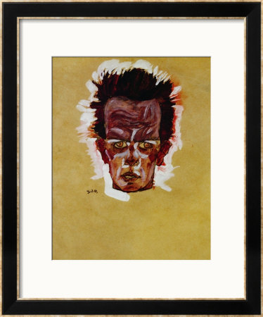 Self-Portrait (Head), 1910 by Egon Schiele Pricing Limited Edition Print image