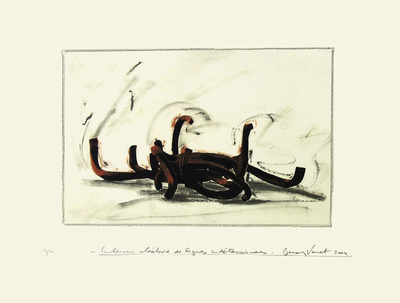 Combinaison Aléatoire De Lignes Indéterminées 9 by Bernar Venet Pricing Limited Edition Print image