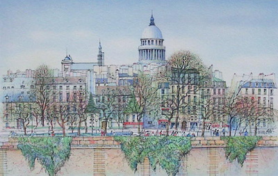 Paris, Vue Vers Le Pantheon by Rolf Rafflewski Pricing Limited Edition Print image