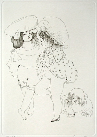 Les Petites Filles Modeles by Leonor Fini Pricing Limited Edition Print image