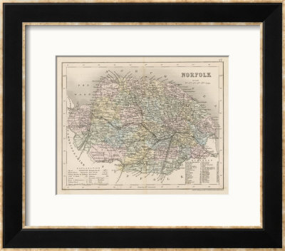 Map Of Norfolk by James Archer Pricing Limited Edition Print image