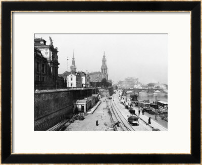 View Of Dresden From The Bruehlsche Terrasse On The Katholische Hofkirche, Circa 1910 by Jousset Pricing Limited Edition Print image