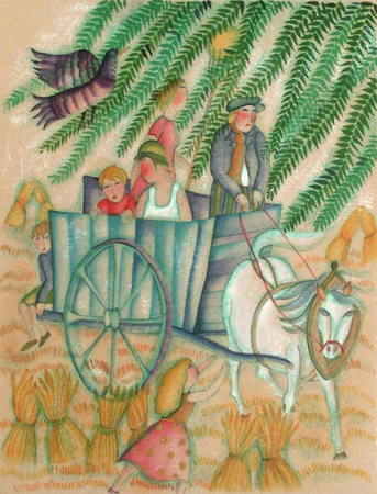 Aux Champs - Les Foins by Francoise Deberdt Pricing Limited Edition Print image