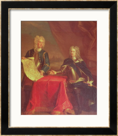Duke Of Marlborough Discussing Plans For The Siege Of Bouchain With His Chief Engineer by Enoch Seeman Pricing Limited Edition Print image
