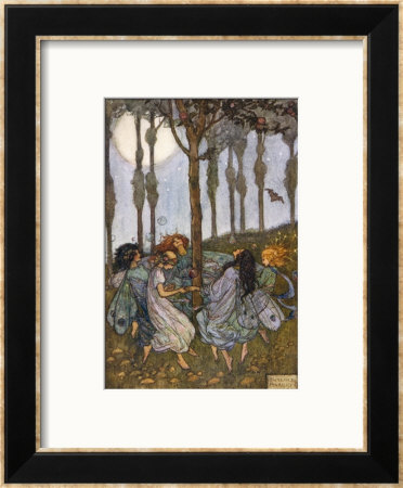 He Whistled To The Merry Elves Were Leaping In A Ring by Florence Harrison Pricing Limited Edition Print image