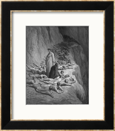 Virgil Advises Dante Not To Feel Too Sorry For The Damned In Hell, They Earned Their Place There by Gustave Doré Pricing Limited Edition Print image