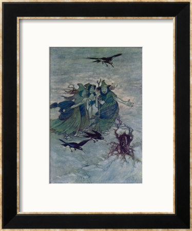 Macbeth, Act I Scene Iii: The Three Witches: So Wither'd And Wild In Their Attire by Charles Folkard Pricing Limited Edition Print image